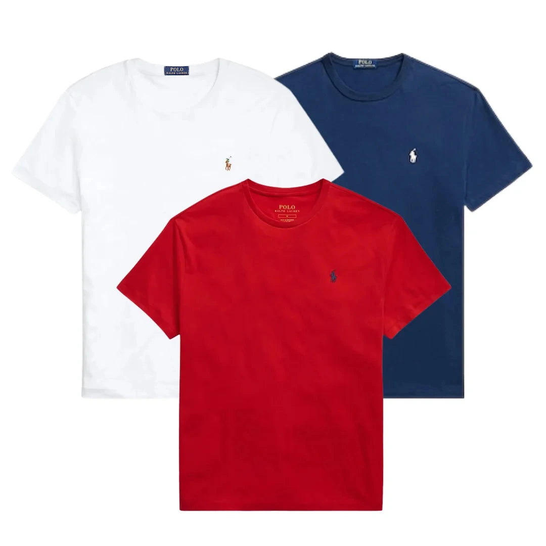 3 PACK – T-SHIRTS EN COTON COUPE SLIM HOMMES